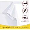 NICETOWN Grey Blackout French Door Curtain Thermal Insulated Window Cover(Pure White)