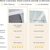 NICETOWN Grey Blackout French Door Curtain Thermal Insulated Window Cover(Seafoam Green)