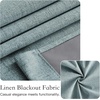 NICETOWN Grey Blackout French Door Curtain Thermal Insulated Window Cover(Skylark Blue)