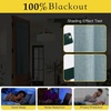NICETOWN Grey Blackout French Door Curtain Thermal Insulated Window Cover(Skylark Blue)