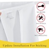 NICETOWN Grey Blackout French Door Curtain Thermal Insulated Window Cover(White)