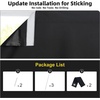 NICETOWN Grey Blackout French Door Curtain Thermal Insulated Window Cover(With Pole – Black)