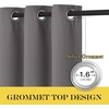 NICETOWN Grey Blackout Patio Sliding Door Curtains 84 inch Length, Grommet Room Divider Thermal Insulated Curtain Drapes for French Door/Living Room (Gray, W100 x L84, 1 Panel)