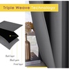 NICETOWN Grey Kitchen Blackout Short Curtain Panels for Bedroom, 45 Inch Long Thermal Insulated Grommet Top Blackout Draperies and Drapes (2 Panels, W42 x L45 -Inch, Grey)