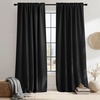 NICETOWN Halloween Black Blackout Living Room Curtains 84 inches Long, Black Out Curtain Panels for Bedroom – (Black Color) W52 x L84, 1 Pair, Thermal Insulated Blackout Draperies Window Treatment
