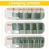 NICETOWN Sheer Linen Curtains 96 Inch Length for Bedroom Living Room 2 Panels, Ivory Rod Pocket & Back Tab Semi Sheer Drapes Privacy Semitransparent Farmhouse Window Treatment, W52 x L96(Olive Green)