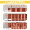 NICETOWN Sheer Linen Curtains 96 Inch Length for Bedroom Living Room 2 Panels, Ivory Rod Pocket & Back Tab Semi Sheer Drapes Privacy Semitransparent Farmhouse Window Treatment, W52 x L96(Burnt Orange)