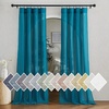 NICETOWN Sheer Linen Curtains 96 Inch Length for Bedroom Living Room 2 Panels, Ivory Rod Pocket & Back Tab Semi Sheer Drapes Privacy Semitransparent Farmhouse Window Treatment, W52 x L96(Peacock Green)