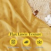 NICETOWN Sheer Linen Curtains 96 Inch Length for Bedroom Living Room 2 Panels, Ivory Rod Pocket & Back Tab Semi Sheer Drapes Privacy Semitransparent Farmhouse Window Treatment, W52 x L96(Gold)