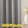 NICETOWN Sheer Linen Curtains 96 Inch Length for Bedroom Living Room 2 Panels, Ivory Rod Pocket & Back Tab Semi Sheer Drapes Privacy Semitransparent Farmhouse Window Treatment, W52 x L96(Charcoal Gray)