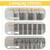 NICETOWN Sheer Linen Curtains 96 Inch Length for Bedroom Living Room 2 Panels, Ivory Rod Pocket & Back Tab Semi Sheer Drapes Privacy Semitransparent Farmhouse Window Treatment, W52 x L96(Charcoal Gray)