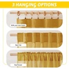 NICETOWN Sheer Linen Curtains 96 Inch Length for Bedroom Living Room 2 Panels, Ivory Rod Pocket & Back Tab Semi Sheer Drapes Privacy Semitransparent Farmhouse Window Treatment, W52 x L96(Gold)