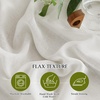 NICETOWN Sheer Linen Curtains 96 Inch Length for Bedroom Living Room 2 Panels, Ivory Rod Pocket & Back Tab Semi Sheer Drapes Privacy Semitransparent Farmhouse Window Treatment, W52 x L96(Natural)