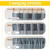NICETOWN Sheer Linen Curtains 96 Inch Length for Bedroom Living Room 2 Panels, Ivory Rod Pocket & Back Tab Semi Sheer Drapes Privacy Semitransparent Farmhouse Window Treatment, W52 x L96(Smoke Blue)
