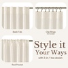 NICETOWN Sheer Linen Curtains 96 Inch Length for Bedroom Living Room 2 Panels, Ivory Rod Pocket & Back Tab Semi Sheer Drapes Privacy Semitransparent Farmhouse Window Treatment, W52 x L96(Linen Ivory)