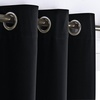 NICETOWN Soundproof Thermal Insulated Blackout Curtain Thermal Insulated Solid Grommet Room Darkening Drape for Dining Room (Single Panel, 42 inches by 84 inch, Black)
