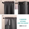 NICETOWN White Blackout Curtain Liners for Window – Noise Reducing Light Blocking Liner for 84 inch Curtains (Set of 2, Each is 27″ x 80″, Hooks Included, Greyish White)(Grey)