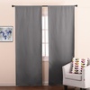 NICETOWN White Blackout Curtain Liners for Window – Noise Reducing Light Blocking Liner for 84 inch Curtains (Set of 2, Each is 27″ x 80″, Hooks Included, Greyish White)(Grey)