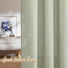 NICETOWN White Linen Sheer Curtains and Drapes 84 inches Long, Rod Pocket & Back Tab semitransparent with Light Through Vertical Window Treatments for Sliding Glass Door & Living Room, 52″W, Set of 2(Linen Sage Green)