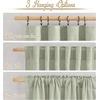 NICETOWN White Linen Sheer Curtains and Drapes 84 inches Long, Rod Pocket & Back Tab semitransparent with Light Through Vertical Window Treatments for Sliding Glass Door & Living Room, 52″W, Set of 2(Linen Sage Green)