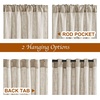 NICETOWN White Linen Sheer Curtains and Drapes 84 inches Long, Rod Pocket & Back Tab semitransparent with Light Through Vertical Window Treatments for Sliding Glass Door & Living Room, 52″W, Set of 2(Taupe)