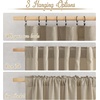 NICETOWN White Linen Sheer Curtains and Drapes 84 inches Long, Rod Pocket & Back Tab semitransparent with Light Through Vertical Window Treatments for Sliding Glass Door & Living Room, 52″W, Set of 2(Linen Taupe)