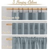 NICETOWN White Linen Sheer Curtains and Drapes 84 inches Long, Rod Pocket & Back Tab semitransparent with Light Through Vertical Window Treatments for Sliding Glass Door & Living Room, 52″W, Set of 2(Linen Mist Blue)