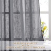 NICETOWN White Linen Sheer Curtains and Drapes 84 inches Long, Rod Pocket & Back Tab semitransparent with Light Through Vertical Window Treatments for Sliding Glass Door & Living Room, 52″W, Set of 2(Grey)