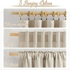 NICETOWN White Linen Sheer Curtains and Drapes 84 inches Long, Rod Pocket & Back Tab semitransparent with Light Through Vertical Window Treatments for Sliding Glass Door & Living Room, 52″W, Set of 2(Linen Light Taupe)