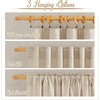 NICETOWN White Linen Sheer Curtains and Drapes 84 inches Long, Rod Pocket & Back Tab semitransparent with Light Through Vertical Window Treatments for Sliding Glass Door & Living Room, 52″W, Set of 2(Linen Cream)