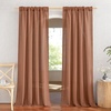 NICETOWN White Linen Sheer Curtains and Drapes 84 inches Long, Rod Pocket & Back Tab semitransparent with Light Through Vertical Window Treatments for Sliding Glass Door & Living Room, 52″W, Set of 2(Linen Caramel)