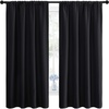 NICETOWN Black Out Curtain Blinds for Bedroom 2 Panels 42″ Wide by 63″ Long
