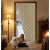 NICETOWN Grey Blackout French Door Curtain Thermal Insulated Window Cover(Brown)