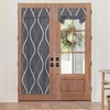 NICETOWN Grey Blackout French Door Curtain Thermal Insulated Window Cover(Foil Printed Grey)