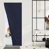 NICETOWN Grey Blackout French Door Curtain Thermal Insulated Window Cover(Navy Blue)