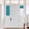 NICETOWN Grey Blackout French Door Curtain Thermal Insulated Window Cover(Peacock Teal)