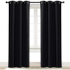 NICETOWN Soundproof Thermal Insulated Blackout Curtain Thermal Insulated Solid Grommet Room Darkening Drape for Dining Room (Single Panel, 42 inches by 84 inch, Black)