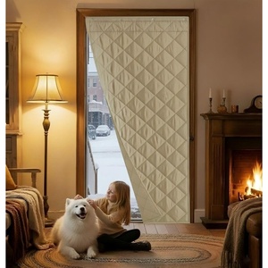 NICETOWN Grey Blackout French Door Curtain Thermal Insulated Window Cover(Brown)