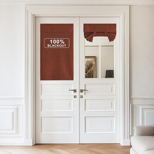 NICETOWN Grey Blackout French Door Curtain Thermal Insulated Window Cover(Caramel)