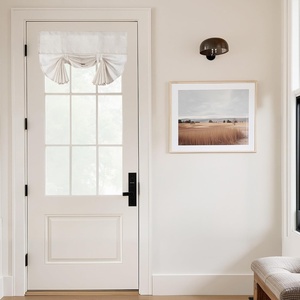 NICETOWN Grey Blackout French Door Curtain Thermal Insulated Window Cover(Cream White)
