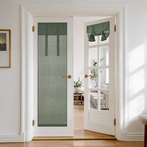 NICETOWN Grey Blackout French Door Curtain Thermal Insulated Window Cover(Forest Green)