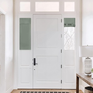 NICETOWN Grey Blackout French Door Curtain Thermal Insulated Window Cover(Greyish Green)