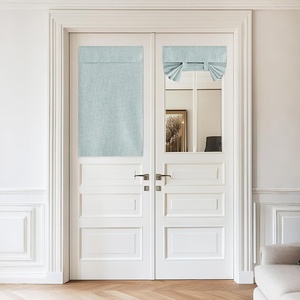 NICETOWN Grey Blackout French Door Curtain Thermal Insulated Window Cover(Seafoam Green)