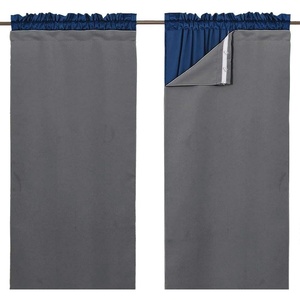 NICETOWN White Blackout Curtain Liners for Window – Noise Reducing Light Blocking Liner for 84 inch Curtains (Set of 2, Each is 27″ x 80″, Hooks Included, Greyish White)(Grey)