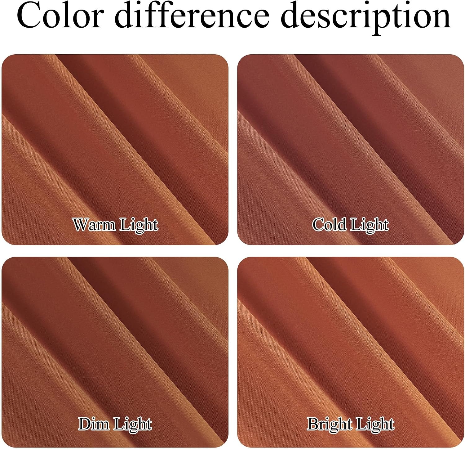 image:imageNICETOWN NonSeeThrough Sheer Curtains 84 Inches Long 2 Panels Semi SheerBurnt Orange