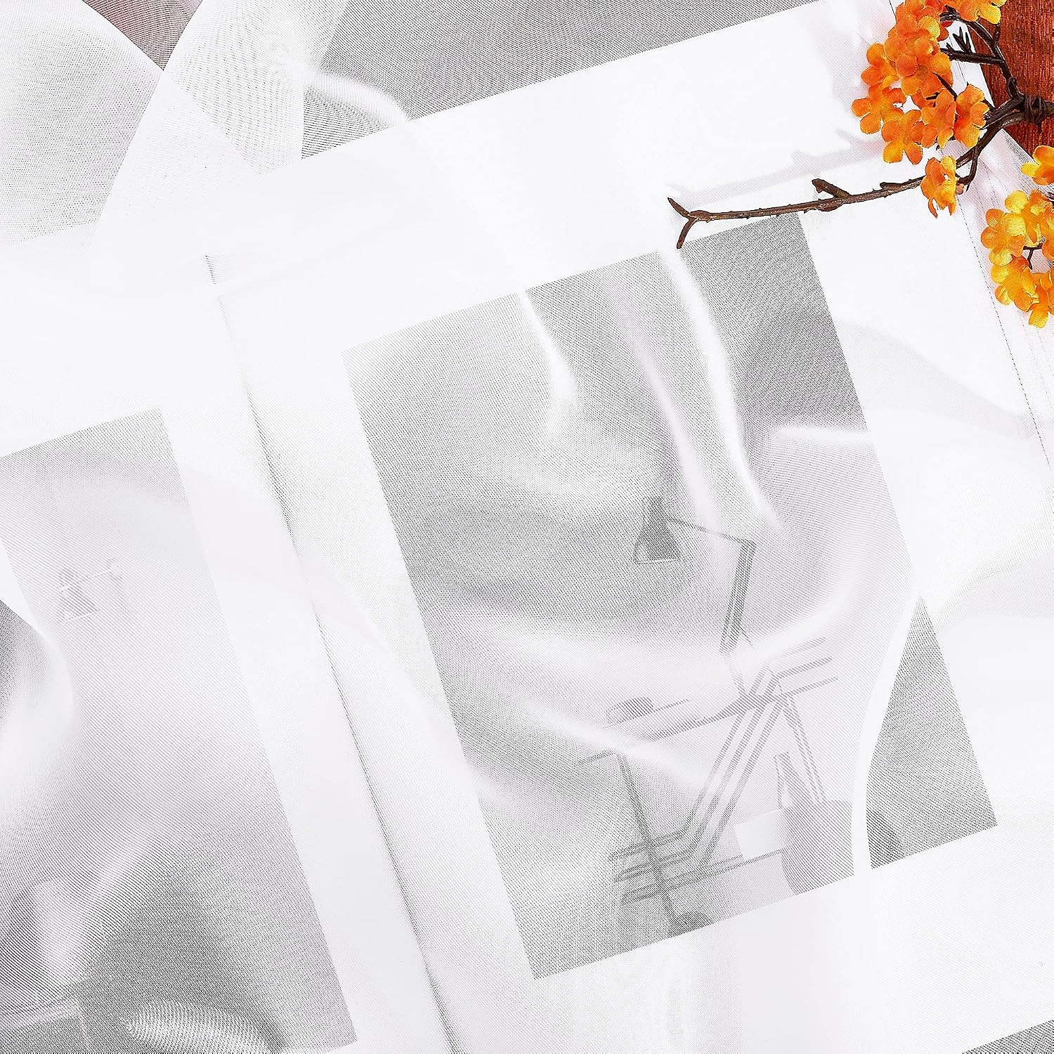 image:imageNICETOWN White Sheer Window Scarf 216 inch Extra Long 2 Panels Soft Voile Textured Bed Canopy Scarf Curtains for Event DesignsHome Decor 60 inches WideWhite