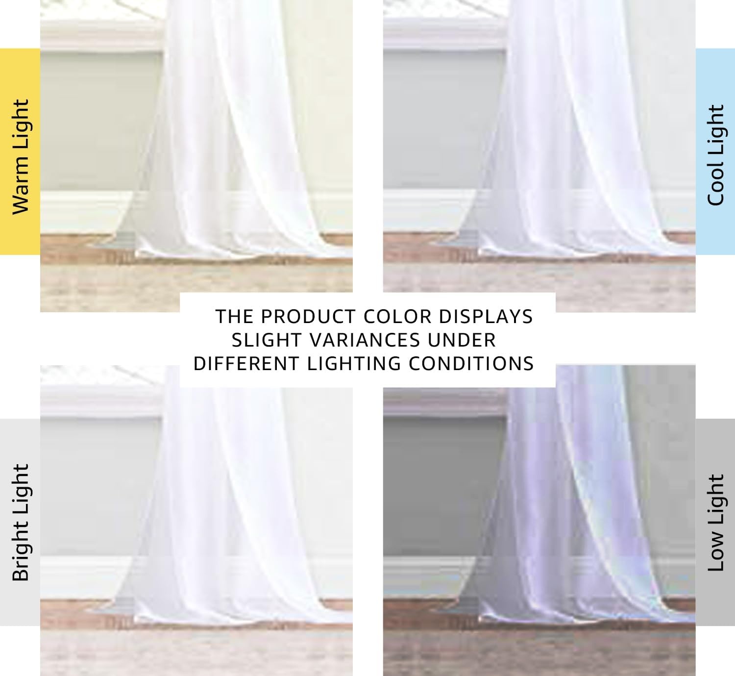 image:imageNICETOWN White Sheer Window Scarf 216 inch Extra Long 2 Panels Soft Voile Textured Bed Canopy Scarf Curtains for Event DesignsHome Decor 60 inches WideWhite