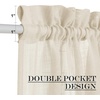 NICETOWN Linen Textured Door Curtain – White Sidelight Panel Curtain(Beige)