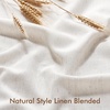 NICETOWN Linen Textured Door Curtain – White Sidelight Panel Curtain(Cream)