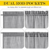 NICETOWN Linen Textured Door Curtain – White Sidelight Panel Curtain(Dark Grey)